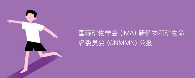 国际矿物学会 (IMA) 新矿物和矿物命名委员会 (CNMMN) 公报
